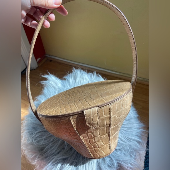 STAUD croc embossed leather bag - Picture 2 of 5